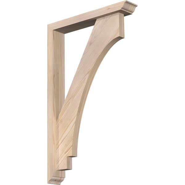 Ekena Millwork Imperial Traditional Smooth Bracket w/ Offset Brace, Douglas Fir, 3 1/2"W x 20"D x 32"H BKT0402X20X32IMP01SDF - main